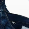 Kleine denim tassen met bloemen