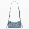 Kleine denim tassen met plooien