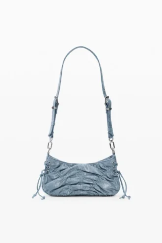 Kleine denim tassen met plooien