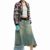 Kleine denim tassen met plooien
