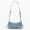 Kleine denim tassen met plooien