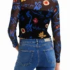 Kort, getailleerd T-shirt met bloemenprint