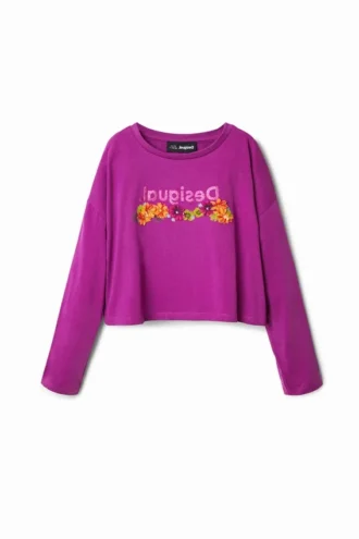 Korte bloemen-T-shirt