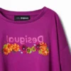 Korte bloemen-T-shirt