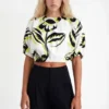Korte bloemenblouse