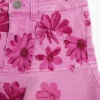Korte denim rok met bloemenprint