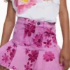 Korte denim rok met bloemenprint