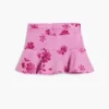 Korte denim rok met bloemenprint
