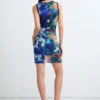 Korte jurk met bandjes en print