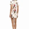 Korte jurk met collageprint