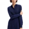 Korte shirtjurk met textuur