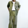 Lange broek in militaire stijl