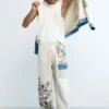 Lange broek met bloemenprint
