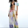 Lange broek met bloemenprint