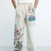 Lange broek met bloemenprint