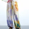 Lange broek met bloemenprint