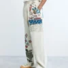 Lange broek met bloemenprint