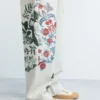 Lange broek met bloemenprint