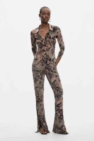 Lange broek met flockprint
