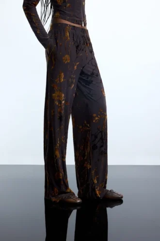 Lange broek met flockprint
