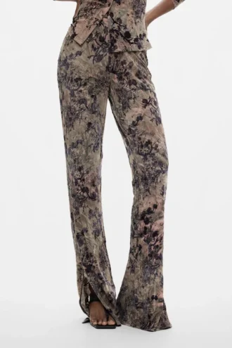 Lange broek met flockprint