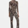 Lange broek met flockprint