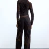 Lange broek met flockprint