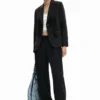 Lange broek met plooien