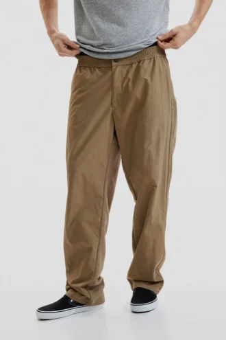 Lange broek van gemengde stof