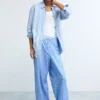 Lange gestreepte broek