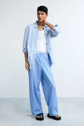 Lange gestreepte broek