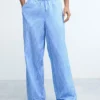 Lange gestreepte broek