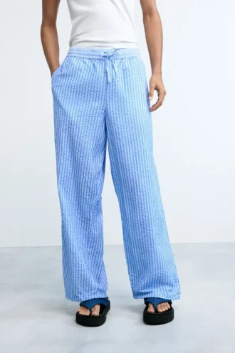 Lange gestreepte broek