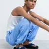 Lange gestreepte broek