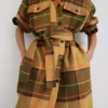 Lange jas in tartan