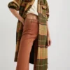 Lange jas in tartan