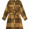 Lange jas in tartan