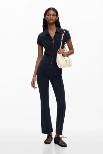 Lange jumpsuit met rits