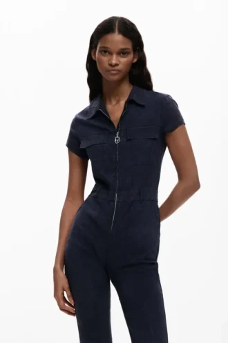 Lange jumpsuit met rits