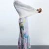 Lange jurk met print