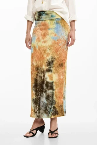 Lange rok met textuur