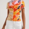 M. Christian Lacroix geribbeld T-shirt