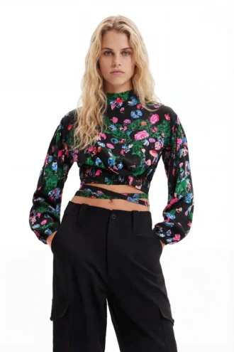 M. Christian Lacroix Korte bloemenblouse