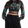 M. Christian Lacroix Korte bloemenblouse