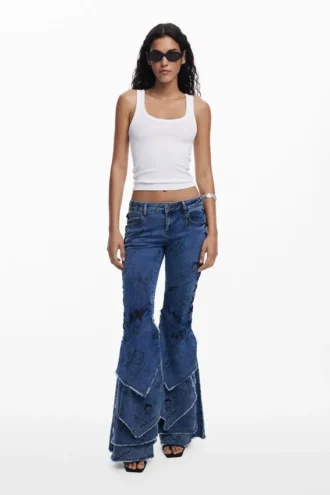 MarÍA Escote denim broek