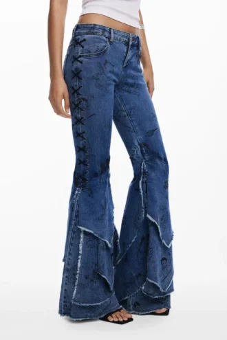 MarÍA Escote denim broek