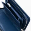 Middelgrote denim portemonnee met hartjes