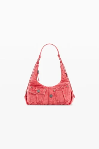 Middelgrote denim schoudertas