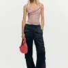 Middelgrote denim schoudertas