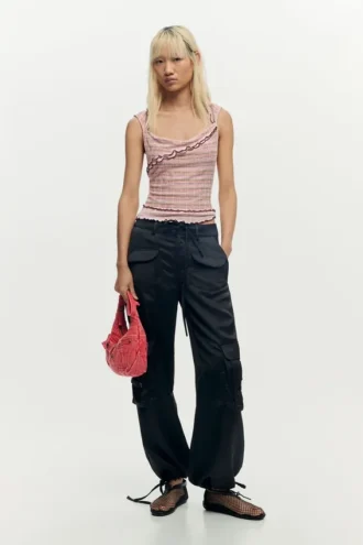 Middelgrote denim schoudertas